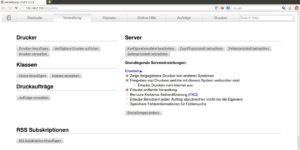 Abbildung 2: Den Druckerdienst Cups verwalten Sie via Webbrowser auch aus der Ferne.