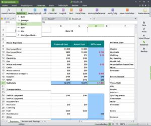 Abbildung 6: Die Ribbon-Menüs kommen auch der Tabellenkalkulation Spreadsheets zugute.