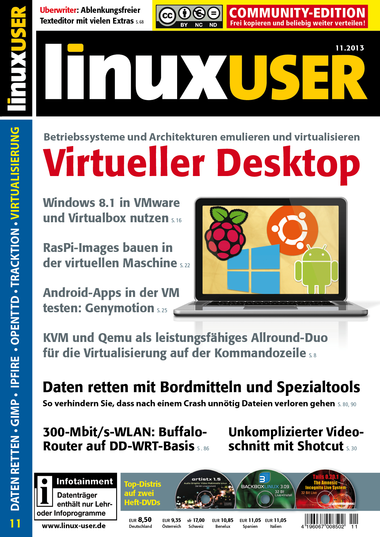 Heftcover LinuxUser Community Edition 11/2013