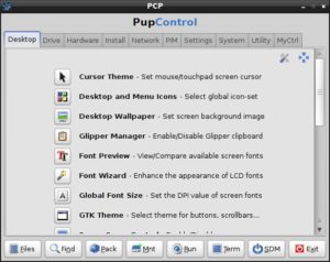 Abbildung 2: Konfiguration und Verwaltung von Simplicity Linux gestalten sich dank der Kontrollzentrale PupControl unkompliziert.