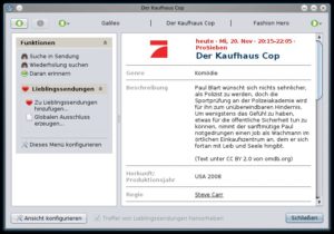 Abbildung 4: Der Informationsdialog bietet weitaus mehr als Details zur gewählten Sendung.