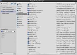 Abbildung 4: Der Paketmanager von Simplicity Linux greift sowohl auf die Puppy- als auch auf die Ubuntu-Paketquellen zu, sodass 30 000 Programme zur Auswahl stehen.