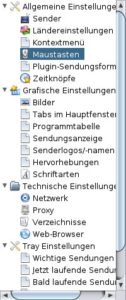 Abbildung 8: Fluch und Segen zugleich: Die umfangreichen Konfigurationsmöglichkeiten des TV-Browsers.