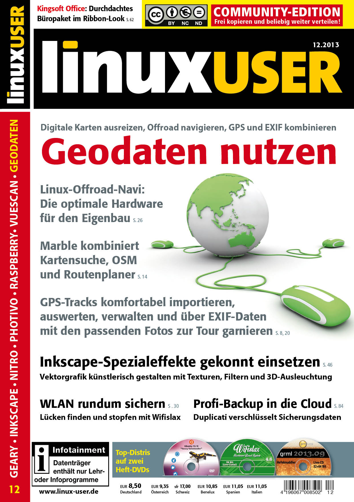 Heftcover LinuxUser Community Edition 12/2013