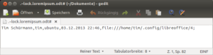 Die Lock-Dateien enthalten ein paar Informationen über Autor und Datum.