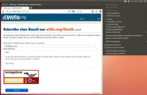 Abbildung 1: Mit Wifis.org richten Sie die SSID des eigenen Funknetzes als Mailadresse ein und nehmen Kontakt zu anderen WLAN-Betreibern auf.