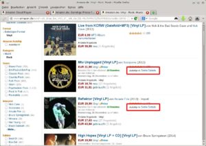 Abbildung 1: Amazon bietet beim Kauf von CDs (und auch bei einigen Vinyl-LPs) den AutoRip-Service: Sie erhalten die MP3-Dateien gratis dazu.