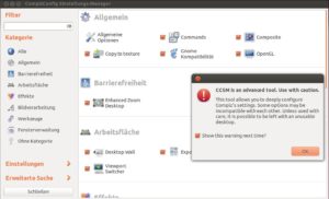 Abbildung 10: Mit dem Compiz-Konfigurationswerkzeug verpassen Sie auch Unity mehr 3-D-Effekte.