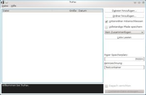Abbildung 1: Das Programmfenster von TruPax 7C wirkt sehr aufgeräumt.