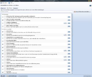 Abbildung 13: KDE bietet von Haus aus zahlreiche OpenGL-basierte Arbeitsflächen-Effekte.