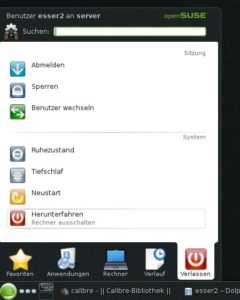 Abbildung 2: Auch einen Linux-PC darf man nicht einfach ausschalten. Über das Startmenü finden Sie auch die Option "Herunterfahren".