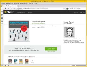 Abbildung 3: Flattr-Information zu Ansgar Werners Buch "Krautfunding".