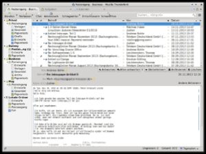 Abbildung 3: Thunderbird ist über die Jahre zu einem übersichtlichen und zuverlässigen Mail-Programm herangereift, an dem es außer dem relativ hohen Ressourcenverbrauch nichts zu kritisieren gibt.