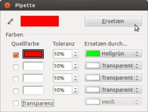 Abbildung 4: Mit der Pipette tauschen Sie Farben in einem Bild aus oder machen diese sogar transparent und damit unsichtbar.