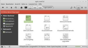 Abbildung 4: Dass Sie im Cinnamon-Dateimanager Nemo als Root arbeiten, zeigt der orange-rote Balken im Fenster deutlich an.
