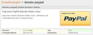 Abbildung 4: Eine Schaltfläche zum Spenden über den Dienstleister PayPal haben Sie schnell in eine Webseite eingebunden.