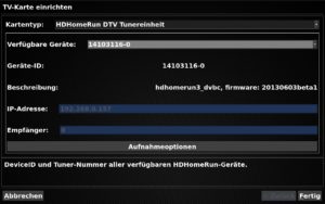 Abbildung 4: Keine Hürde: Die Einrichtung der HDHomerun-Geräte ist zwar kleinteilig, aber nicht schwierig.