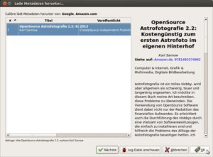 Abbildung 5: Findet Calibre Metadaten zum Buch, trägt es diese auf Mausklick ein.
