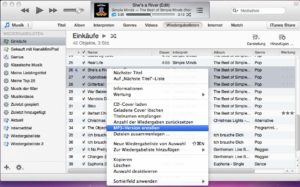 Abbildung 5: Nutzen Sie iTunes, können Sie damit vorhandene "m4a"-Dateien ins MP3-Format konvertieren.