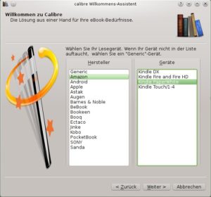 Abbildung 6: Der Kindle Paperwhite ist eines von vielen Geräten, mit denen das E-Book-Verwaltungsprogramm Calibre Kontakt aufnehmen kann.