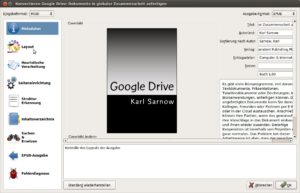 Abbildung 6: Das Formular erlaubt es, E-Book-Formate umzuwandeln. Dabei besteht die Möglichkeit, eine Vielzahl von Parametern zu konfigurieren.
