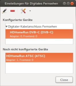 Abbildung 6: Formatfrage: In den Einstellungen für digitales Fernsehen erscheinen alle verfügbaren Tuner, auch die für das amerikanische ATSC-Format.