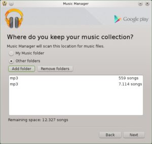 Abbildung 7: Der Music Manager von Google Play durchsucht die Musikverzeichnisse auf dem PC.