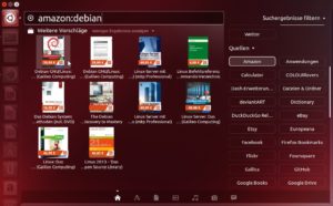 Abbildung 7: Sämtliche Smart Scopes sprechen Sie direkt über Schlüsselwörter an, die Sie ins Suchfeld oben im Dash eintippen.