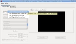 Abbildung 8: Über diesen Einrichtungsdialog deaktivieren Sie den Bildschirmschoner Xscreensaver unter Knoppix.