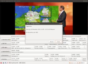 Abbildung 9: Me TV kann auch Informationen zur laufenden Sendung anzeigen – allerdings nicht im Fernsehfenster, sondern in einem Popup.