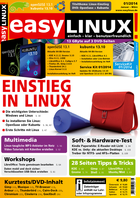 Heftcover EasyLinux 01/2014