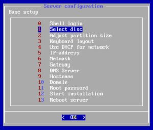 Abbildung 1: Das Einrichten des Systems gestaltet sich dank der übersichtlichen Ncurses-Oberfläche auch für weniger Linux-versierte Zeitgenossen zum Kinderspiel.