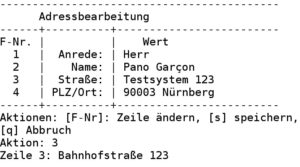 Abbildung 3: Mit wenigen Zeilen Shell-Code haben Sie eine einfach Maske zum Bearbeiten von Daten aus einer Datenbank erstellt.