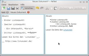 Abbildung 3: Ein Ausflug in eine andere Syntax lohnt, wenn Markdown nicht die notwendigen Funktionen mitbringt.