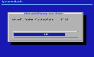 Abbildung 4: Mit einem Blick sehen Sie, wie voll die Home-Partition gerade ist.