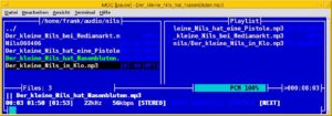 Abbildung 4: Der Audioplayer Mocp sieht nicht nur aus wie der Midnight Commander, er verhält sich in Bezug auf die Bedienung ähnlich.