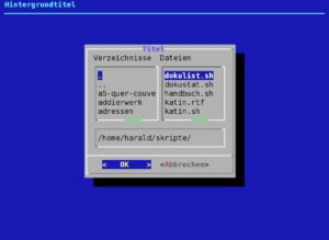 Abbildung 6: Entsprechende Widgets erleichtern die Auswahl von Verzeichnis und Datei.