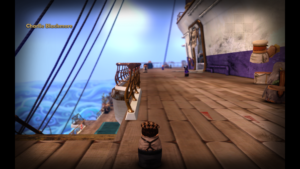 Der Spieler sieht Charlie ähnlich wie in Rollenspielen über die Schulter. Hier sucht Charlie seine Schwester auf einem Kreuzfahrtschiff.