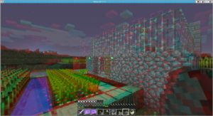 Abbildung 5: Kein Druckfehler: Der 3D-Modus von Minecraft bietet mit einer Polarisationsbrille ein noch realistischeres Spielerlebnis.