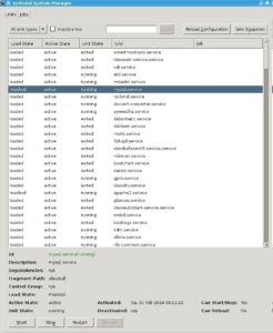 Abbildung 5: Mittlerweile existieren schon Frontends, um die Aktivitäten von Systemd im Auge zu behalten.