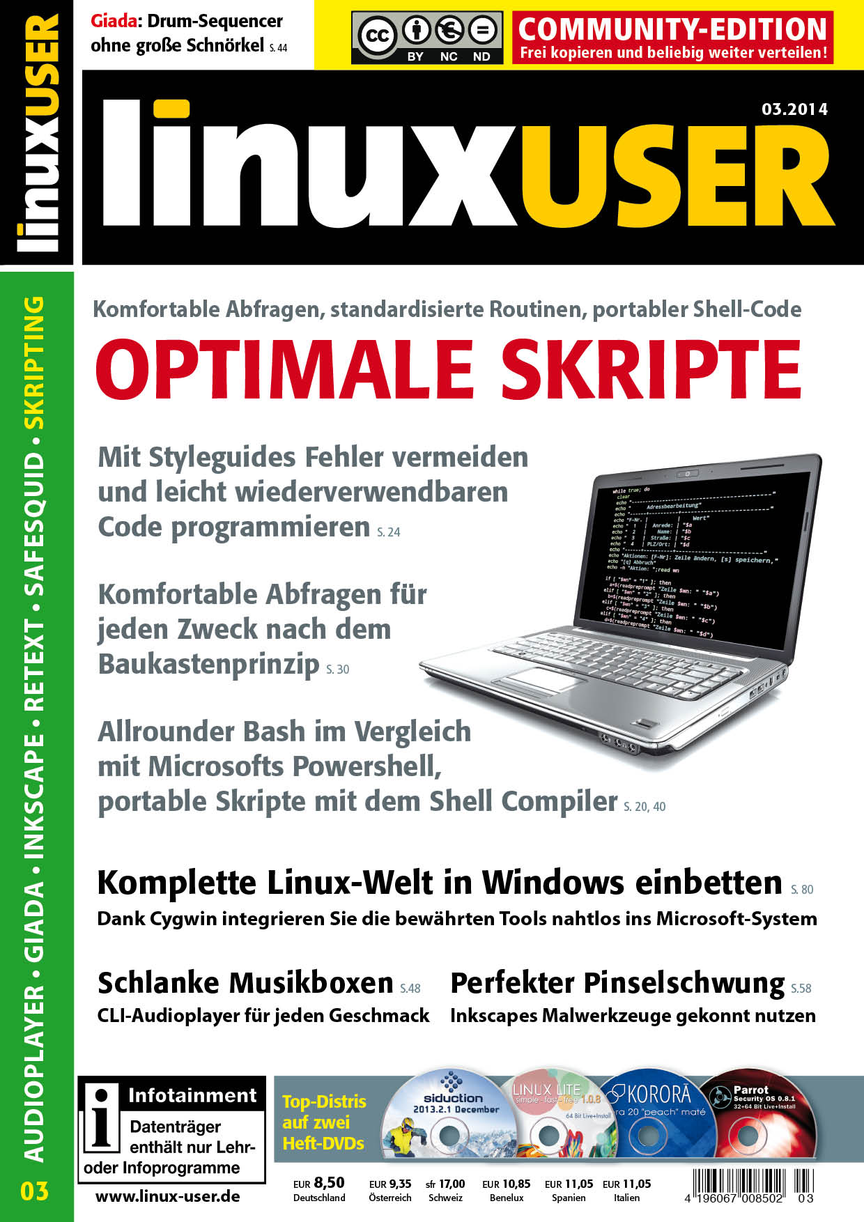 Heftcover LinuxUser Community Edition 03/2014