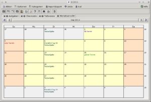 Abbildung 1: Der BORG-Kalender wirkt optisch schlicht, braucht sich aber funktional vor vergleichbaren Programmen nicht zu verstecken.