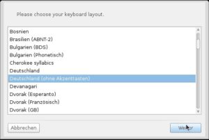 Abbildung 1: Wählen Sie zwischen zwei Tastaturlayouts, welche die Akzenttasten unterschiedlich belegen.