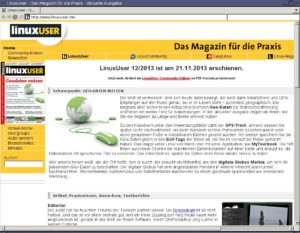 Abbildung 1: Der minimalistische Webbrowser Xombrero gibt sich völlig schnörkellos – dafür aber deutlich sicherer als seine großen Brüder.