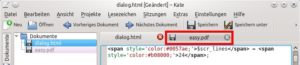 Abbildung 10: Ein Disketten-Icon auf dem Tab weist auf ungespeicherte Änderungen hin.