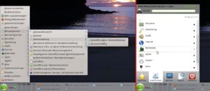 Abbildung 15: Das KDE-Startmenü präsentiert sich wahlweise klassisch (links) oder im modernen Kickoff-Stil.