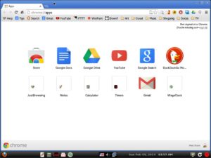 Abbildung 2: Chromium bietet per Mausklick kleine Apps.