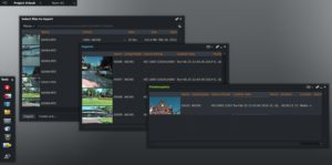 Abbildung 2: Beim typischen Workflow wählen Sie zunächst die zu importierenden Videos aus (links oben) und sortieren dann die eingelesenen Clips (Mitte) in Bins ein – hier in den Bin namens "Friedensplatz".