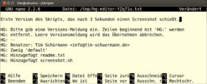 Abbildung 2: Sichern Sie den aktuellen Stand von Mercurial per Commit, verlangt das Programm nach einer Beschreibung für die Version.