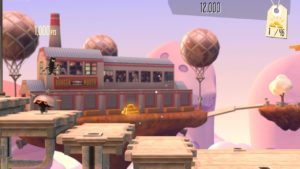 Abbildung 3: In Runner 2 gibt es für das Überspringen des stacheligen kleinen Monsters 1 000 Punkte. Rechts warten noch leicht zu ergatternde Goldbarren.
